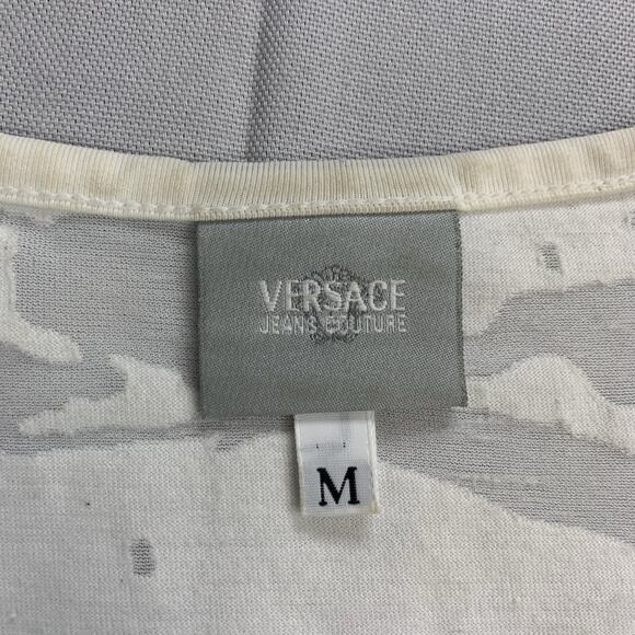 Vintage Versace Jeans Couture Medusa Logo Women Long Sleeve Sz M Made in Italy - Picture 4 of 12